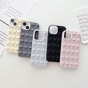 Fashion Plaid Grid Soft TPU Cases for iPhone 15 14 Pro Max 13 12 11 X XS XR iPhone15 الفاخرة الذكية للهاتف المحمول البشرة من Best8168