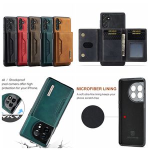 DG.Ming Wallet Pack Leather Cases for Samsung A54 A73 5G A14 4G 5G A24 A34 2IN1 بطاقة هوية الائتمان الخاصة بك.