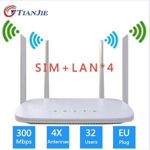 Routers 300Mbps 4G Wifi Router CPE Unlock Modem 4g Sim Card Portable FDD TDD LTE WCDMA Global Network spot WAN LAN Port 230515