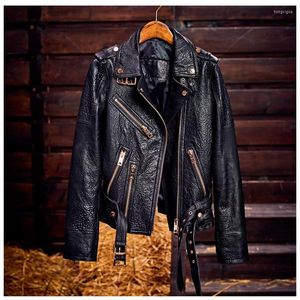 Women's Leather Jacket Short Paragraph Slim SheepSkin Motorcycle