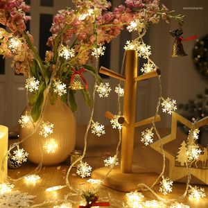 Saiten Weihnachtsdekoration LED-Schneeflocken-Lichterkette, USB-betrieben, 3/5 m, Baum/Jahr 2024/Party/Zimmer/Halloween