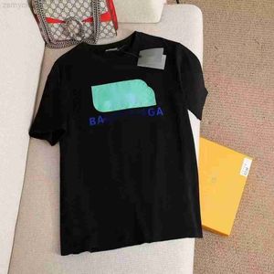 Brand BA Letter Algodão puro de manga curta Camiseta de camiseta de fivela de Paris Unisex Camiseta do pescoço redondo redondo da moda para casais