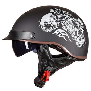 خوذات الدراجات النارية خوذة Retro Casque Cross Men Moto Vintage Chopper Women Racer Casco Integrale Capacete de