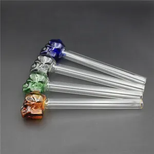 Professional factory Glass Oil Burner Water Pipe Colorful Glass Hand Pipes Pyrex Oil Burnerwire-wrapped Handle Pyrex Hay oil bowl oil pipe holland glass pipe