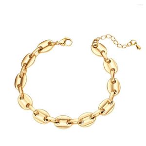 Strand Kkbead Hight Quality Unade Gold Plate Chain Armband smycken Pig Nose Armband för kvinnliga smycken Färg Pulseras