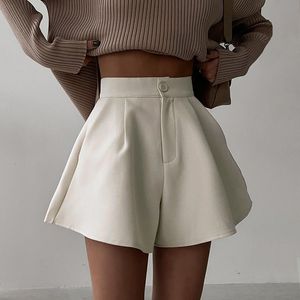 Kvinnors shorts gtpdplt hög vänta bred ben shorts kvinnor botten casual lös a-line korta byxor damer fritid sommar vintage shorts 230515