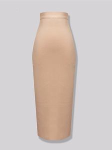 Skirts 13 Colors Fashion Women Sexy Pink Yellow Bandage Skirt Elastic Elegant Pencil Skirts 78cm 230515