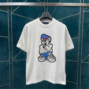 Herr t-shirts designer knitwear mens mode t shirt män kläder svarta vita tees kort ärm kvinnors avslappnade hiphop streetwear tshirts 94fh