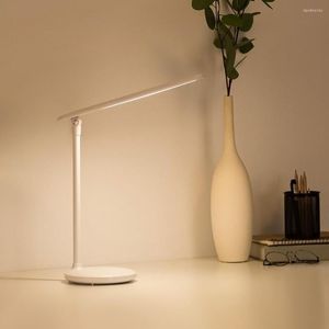 Bordslampor Dimble ReChageable LED Desk Lamp Touch Touch Switch 3 Light Colors Foldbar Office Decoration Study Modern