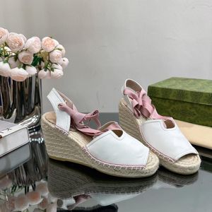 Wedges Super Women Shoes Size35-41 Sandals Leather High High Cheels Espadrilles Onkle Strap Designer Zapatillas Mujer 88 199