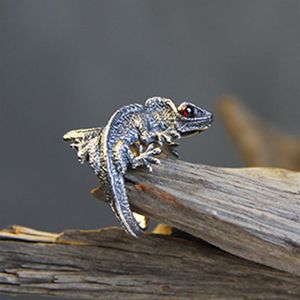 調整可能なトカゲリングカブライトGecko Chameleon Anole JewelryサイズギフトアイデアShip202J