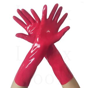 Staniki stały się lateksowe pięć palców rękawiczki czerwone Handschuhe codziennie rozmiar rękawiczki S-xl 0,4 mm gumowy manualna cena manualna manualna manualna cena manualna