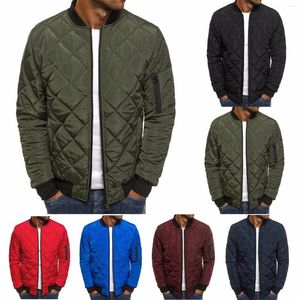 Mäns ner Zogaa Men Autumn Jacket Wind Breaker Casual Plaid Parka Solid Color Brand Overrock Tjockklädsel