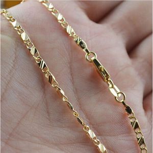 Exquisite Fashion Gold Color Filled Necklace For Women Men Size 16-30 Inch Jewelry Chain Wholesale