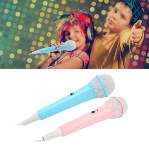 Mikrofonlar Kablolu Mikrofon 3,5mm Tapa Düşük Bozulma Taşınabilir Müzik Oyuncak Çocuklar Karaoke Aile Partisi İçin Mikrofon Şarkı Söyleme