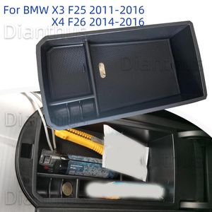 Car Organizer For X3 F25 2011-2023 X4 F26 2014-2023 Center Console Armrest Storage Box Interior Tray ABS Accessories 2023 20