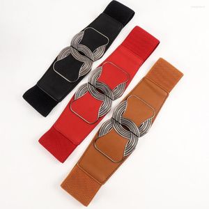 Belts Female Fashion Elastic Stretch Waistband Crystal Bow Belt For Women Cinch Waist Seal Cummerband Clothing Accessories SCM0063