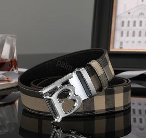 AA1112 Size Automatic Designer B Belt Gift Stripe Letter Classic Belts Gold and Sier Black Buckle Casual Width 3.5cm Size 105-130cm