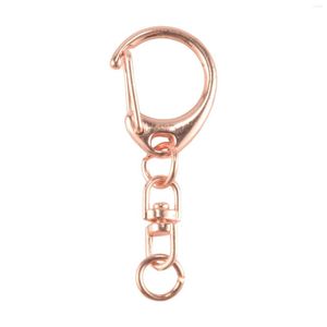 Jewelry Pouches 50 Pcs Keychain Spring Snap Key Ring With Chain And Jump Rings DIY Parts For Craft Hanging Buckle