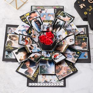 Gift Wrap Po Album Box Diy Scrapbook Lovely Surprise Explosion Par Box Love Memory Anniversary Valentine's Day Girl Love Gift 230515