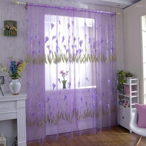 Kurtyna 100 cm x 270 cm Drape panel panelu Pokój Pokój Pokój Salik Sheer Voile Window Decor 3 kolory