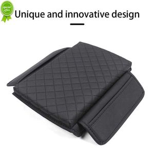 Car Universal Car Armrest Mat PU Leather Center Console Arm Rest Protection Cushion Wave Pattern Armrests Storage Box Cover Pad