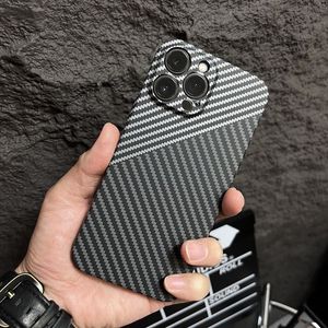 Carbon Fiber Phone case iPhone 13 12 11 Pro Max Ultra-thin back luxury protective case Shockproof hard PC cover