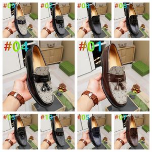 2023 Designers Shoes Men Fashion Loafers Brand Genuine Leather Mens Business Office Work Formal Dress Shoes Designer Party Wedding Flat Shoe Size 38-45