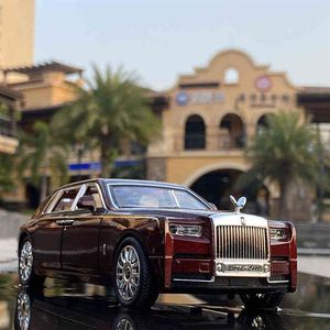 124 Rolls-Royce Phantom Alloy Car Model Diecasts & Toy Vehicles Metal Toy Car Model Simulation Sound Light Collection Kids Gift 2232b