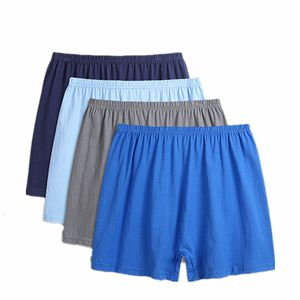 Underpants 4pcs/Lot Underwear Men Underpants Cotton Men's Panties Soft Boxer Shorts Male Lingerie Loose Home High Waist Boxers Man 230515