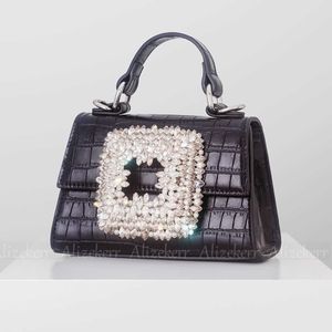 Totes Fashion Glittering Crystal Handbags for Women Designer Luxury Boutique Rhinestone Small Silver Pu Crossbody PAGS High Quality 230509