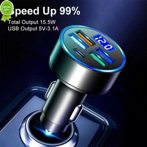Car 200W QC3.0 PD Car Charger 5A Fast Charing 2 Port 12-24V Cigarette Socket Lighter Car USBC Charger For IPhone Power Adapter