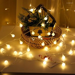 Strings Cherry Ball Garlands Christmas Tree Decoration Interior String Lights Mood Light Year Home Decor EU Plug 220V