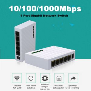 Wi Fi Finders 1000M Gigabit Mini 5 Port Fast Ethernet Network Switch LAN Hub RJ45 and ing Shunt Desktop 230515