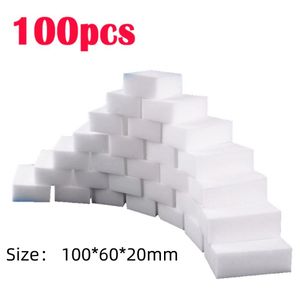 100pcs Lot Magic Sponge Eraser White Melamine Sponge for Dishwashing Kitchen Bathroom Office Cleaner Cleaning Tools 100*60*20mm
