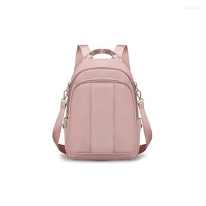 Schultaschen Trend Reisen Einfarbige Nylontasche Mode Frauen Rucksack Einfach Lässig Wasserdicht Leicht Damen Rucksack