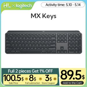 Keyboard Mouse Combos h MX Keys Wireless Bluetooth Office 104 Key Charging Backlit Ultra thin Mute Portable Business For PC Laptop 230515