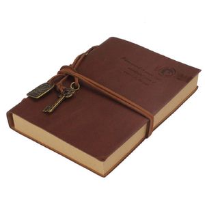 Notatniki klasyczne retro notebook vintage pu okładka klawisz Klucz Związany Notebook Notatnik Travel Journal Diary Sketchbook Dziennik 230515