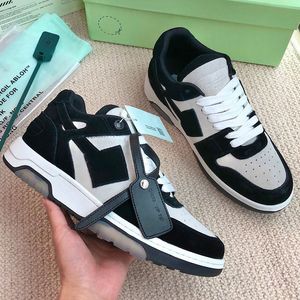 New season Italian designer sports shoes letter GREY white sneakers fashion Mens Women Simple classic casual shoe with tonal arrows at sides and leather button