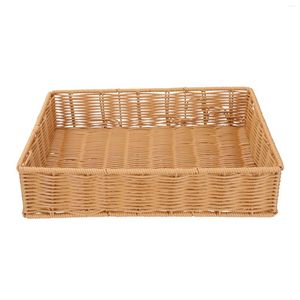 Flores decorativas 1PC Farmhouse Serving Cestas de vime Pão de cesta de cesta de vime de frutas