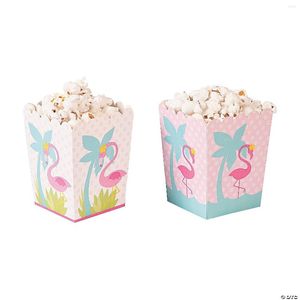 Present Wrap Flamingos Theme Party Favor Popcorn Box Candy Holiday Birthday Supplies Decoration Suppli