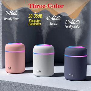 H2O Portable Mini Air Humidifier USB Aroma Diffuser With Cool Mist 300ml For Home Bedroom Car Plants Purifier Humificador Three Color