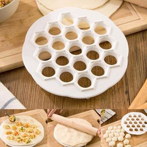 Baking Tools 1Pc White Plastic Dumpling Mold Maker Kitchen Pastry DIY Dough Press 19 Holes Dumplings 21x 2cm