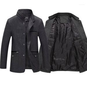 Giacche da uomo Fashion Business Addensare Giacca sottile Cappotto da uomo in cotone Cappotto invernale da uomo in lana Cappotto di marca Cappotto a goccia1