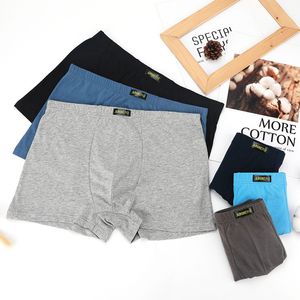 Underbyxor 4-packar herrboxare Pantie Lot Underbund Lossa stor kort bomull plus L-6XL underkläder Boxer Male XXXXL 230515