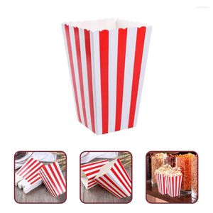 Dinnerware Sets 10 Pcs Red Boxes Gifts Popcorn Tub Wedding Treats Guest Classic Containers Paper Holder Bucket