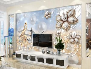 Wallpapers CJSIR Custom High Quality Wallpaper Mural Musical Notes Modern Flower Jewelery Background Wall 3d Papel Para Pared