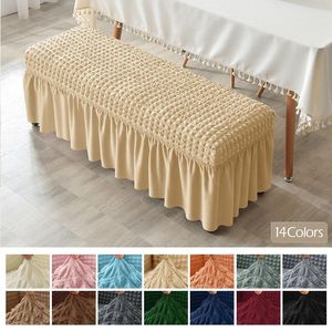 Fodere per sedie Luxury Jacquard Seersucker Piano Cover Dining Long Bench Slipcovers Protector Stretch rimovibile Lavabile per soggiorno Sedia