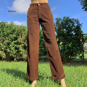 Kvinnor Pants Capris Spring och Autumn Big Pocket Patchwork Wide Leg Overalls Jogging Eesthetic Harajuku Casual Straight Street