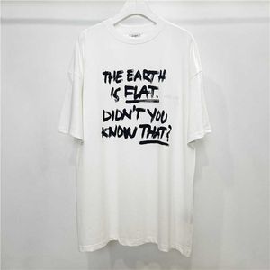 ブランドメンズデザイナーTシャツ高品質のステッカー獣医女性Tシャツ特大280GコメントコットンベテメントTEES VETEMENTSシャツB 507